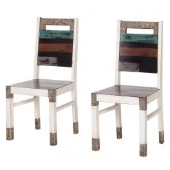 Wolf-Möbel Chaises Goa White (lot de 2) - Multicolore