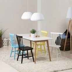 Mørteens Chaises Jalenas (lot de 2) - Blanc -Meubles de salle à manger Soldes Magasin esszimmerstuhl jalenas 2er set gummibaum massiv weiss 3575721