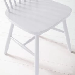 Mørteens Chaises Jalenas (lot de 2) - Blanc -Meubles de salle à manger Soldes Magasin esszimmerstuhl jalenas 2er set gummibaum massiv weiss 4300056