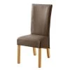 Bellinzona Chaises Karlsborg (lot de 2) - Cuir synthétique cappuccino / Hêtre