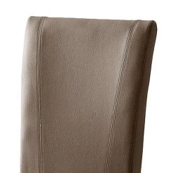 Ars Natura Chaises Karlsborg (lot de 2) - Cuir synthétique cappuccino / Hêtre marron foncé -Meubles de salle à manger Soldes Magasin esszimmerstuhl karlsborg 2er set kunstleder cappuccino buche dunkelbraun 274370