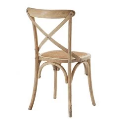 Ridgevalley Chaises Mattutina (lot de 2) - Marron clair -Meubles de salle à manger Soldes Magasin esszimmerstuhl mattutina 2er set ulme massiv rattan braun 1282066