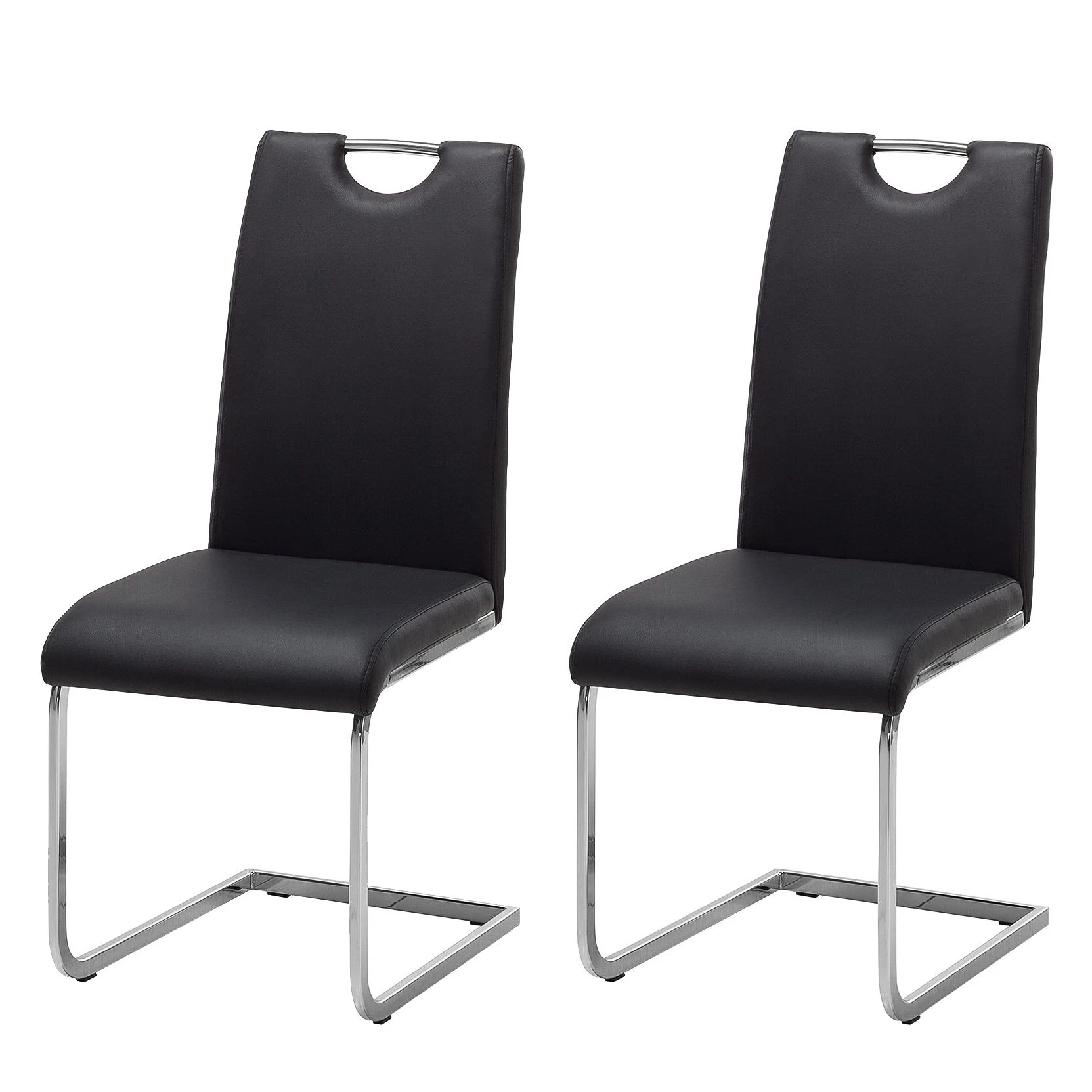 Roomscape Chaise cantilever Pasala - Noir - Lot de 2 1 Roomscape Chaise cantilever Pasala - Noir - Lot de 2