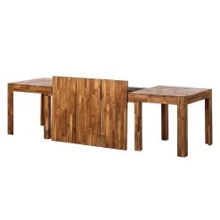 Ars Natura Table KimWOOD II - Avec rallonge - Chêne massif - Chêne -Meubles de salle à manger Soldes Magasin funktionstisch centaur eiche massiv geoelt 247698