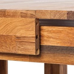 Ars Natura Table KimWOOD II - Avec rallonge - Chêne massif - Chêne -Meubles de salle à manger Soldes Magasin funktionstisch centaur eiche massiv geoelt 247703