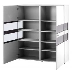 GWINNER Buffet haut Anzio - Blanc mat - Sans éclairage -Meubles de salle à manger Soldes Magasin gwinner anzio 13 10 2016 4553172