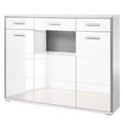 Loftscape Buffet haut Arco I - Blanc brillant / Gris