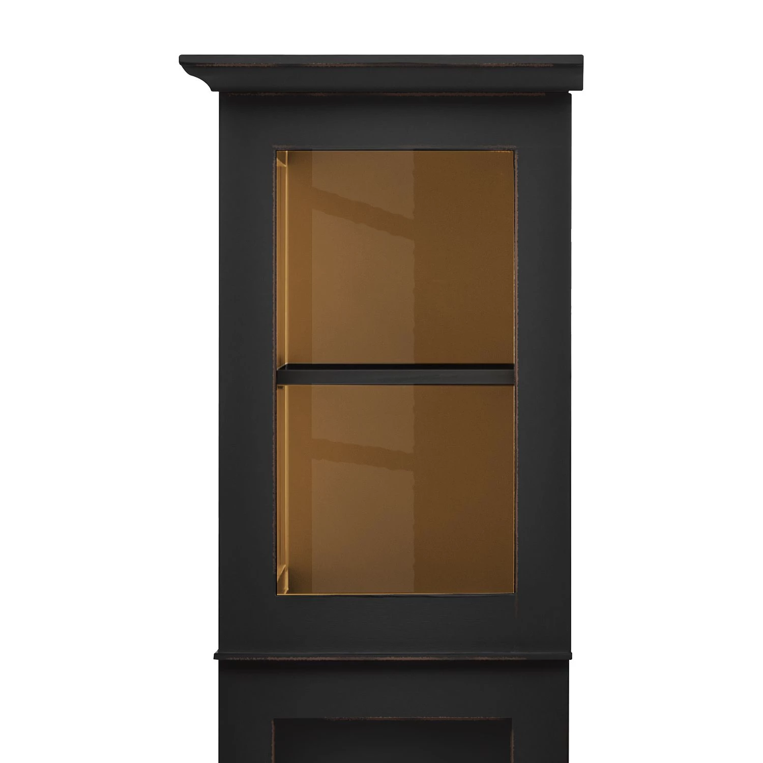 Maison Belfort Buffet haut Azjana - Noir / Pin couleur miel 7 Maison Belfort Buffet haut Azjana - Noir / Pin couleur miel – Image 7