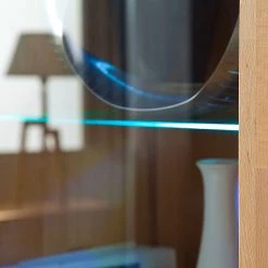 Ars Natura Buffet haut Majona II - Duramen de hêtre -Meubles de salle à manger Soldes Magasin highboard kristina inkl beleuchtung kernbuche massiv 981122