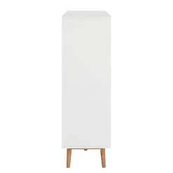Mørteens Buffet Lindholm IV - chêne partiellement massif - Blanc - Hauteur : 128 cm -Meubles de salle à manger Soldes Magasin highboard lindholm i weiss matt eiche massiv 333067