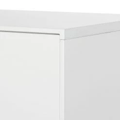 Mørteens Buffet Lindholm IV - chêne partiellement massif - Blanc - Hauteur : 128 cm -Meubles de salle à manger Soldes Magasin highboard lindholm i weiss matt eiche massiv 333068