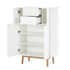 Mørteens Buffet haut Lindholm I - Partiellement en chêne massif - Blanc 18 Mørteens Buffet haut Lindholm I - Partiellement en chêne massif - Blanc -Meubles de salle à manger Soldes Magasin highboard lindholm weiss matt eiche massiv 333573