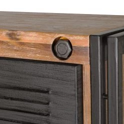 Ars manufacti Commode haute Manchester - Acacia massif / Métal -Meubles de salle à manger Soldes Magasin hochkommode manchester akazie massiv metall 4873512