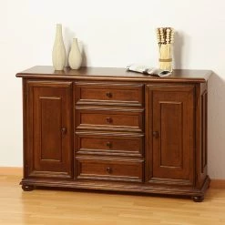 Montreux Commande Arabella - Tulipier partiellement massif - Teinté et verni à l'ancienne -Meubles de salle à manger Soldes Magasin kommode arabella tulpenbaum teilmassiv antik gebeizt lackiert 1429590