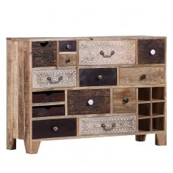 Ars manufacti Commode Curenna I - Manguier partiellement massif - Manguier / Marron