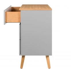 Tenzo Commode Dot III - Gris -Meubles de salle à manger Soldes Magasin kommode dot iii eiche teilmassiv grau 5147760
