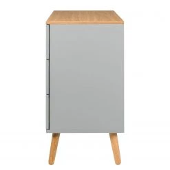 Tenzo Commode Dot III - Gris -Meubles de salle à manger Soldes Magasin kommode dot iii eiche teilmassiv grau 5147780