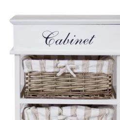 Maison Belfort Buffet Elven IV - Paulownia massif - Blanc / Marron -Meubles de salle à manger Soldes Magasin kommode elven iv paulownia massiv weiss 4347408