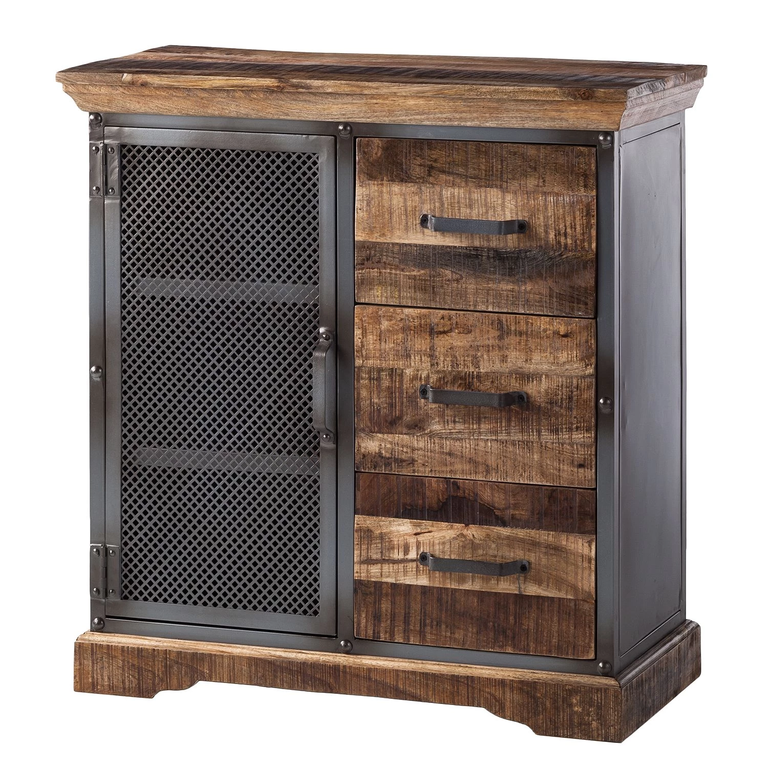 Ars manufacti Buffet Hunter I - Manguier massif / Métal - Manguier / Gris bleu 1 Ars manufacti Buffet Hunter I - Manguier massif / Métal - Manguier / Gris bleu