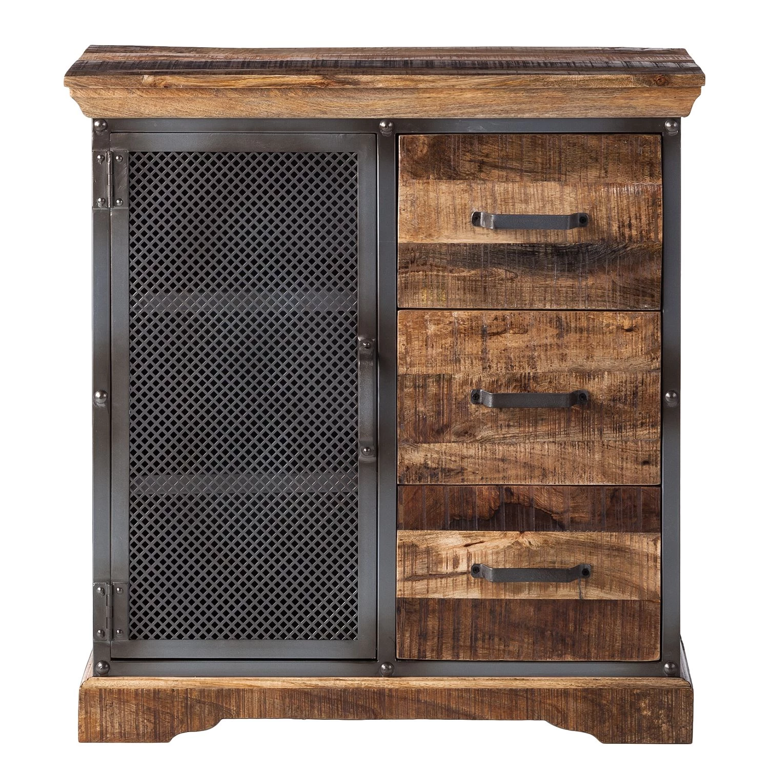 Ars manufacti Buffet Hunter I - Manguier massif / Métal - Manguier / Gris bleu 3 Ars manufacti Buffet Hunter I - Manguier massif / Métal - Manguier / Gris bleu – Image 3