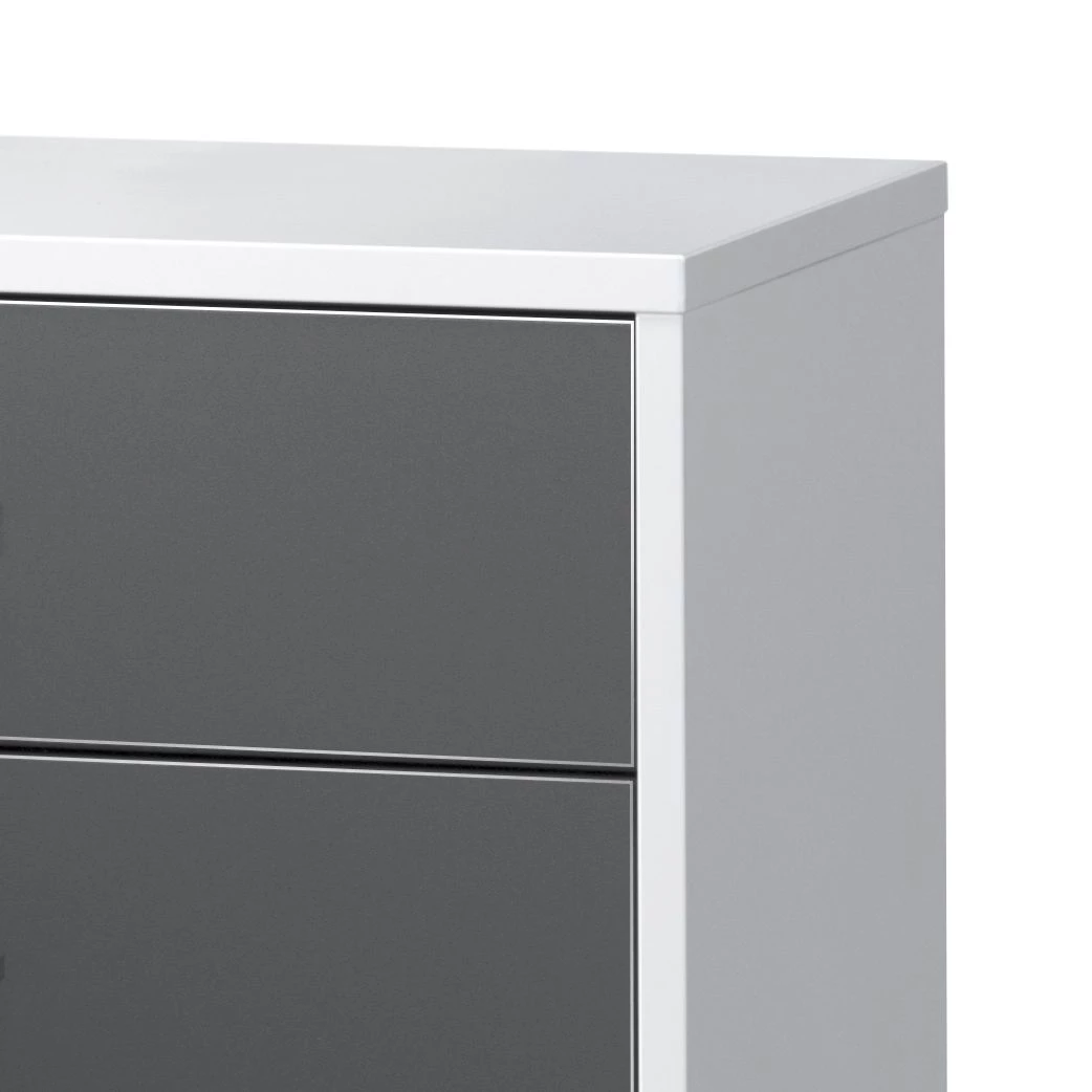 Maja Möbel Commode Merit - Gris brillant / Blanc 4 Maja Möbel Commode Merit - Gris brillant / Blanc – Image 4