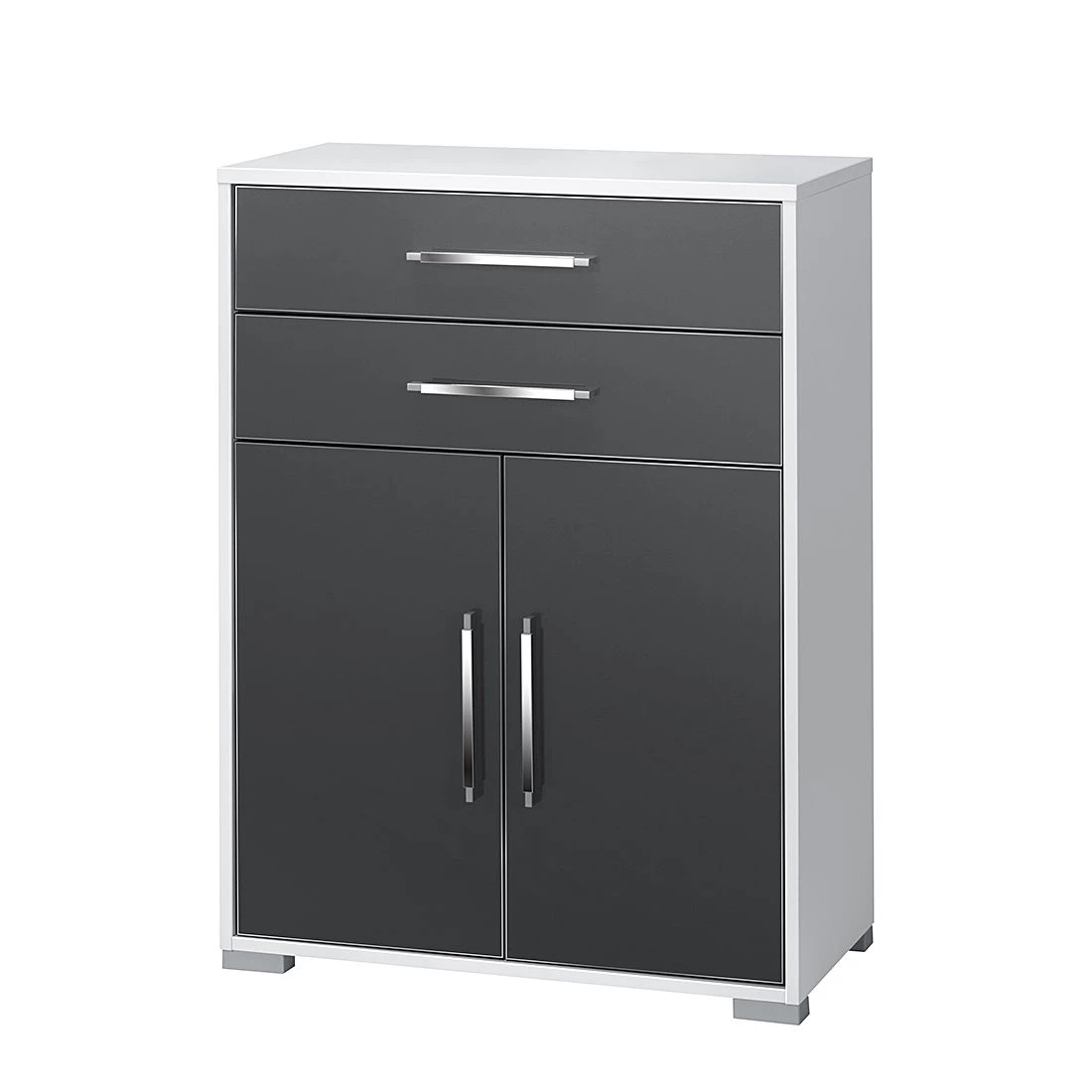Maja Möbel Commode Merit - Gris brillant / Blanc 1 Maja Möbel Commode Merit - Gris brillant / Blanc