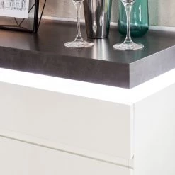 Fredriks Buffet Namona I - Éclairage inclus - Imitation béton / Blanc 14 Fredriks Buffet Namona I - Éclairage inclus - Imitation béton / Blanc -Meubles de salle à manger Soldes Magasin kommode namona i inkl beleuchtung weiss anthrazit weiss anthrazit 4040352