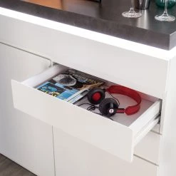 Fredriks Buffet Namona I - Éclairage inclus - Imitation béton / Blanc 16 Fredriks Buffet Namona I - Éclairage inclus - Imitation béton / Blanc -Meubles de salle à manger Soldes Magasin kommode namona i inkl beleuchtung weiss anthrazit weiss anthrazit 4040360