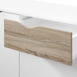 Mørteens Commode Sunndal I - Blanc / Chêne clair 8 Mørteens Commode Sunndal I - Blanc / Chêne clair -Meubles de salle à manger Soldes Magasin kommode sunndal gummibaum teilmassiv weiss eiche dekor 4753536