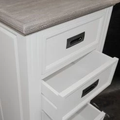 Maison Belfort Commode Nasinu II - Partiellement en paulownia massif - Blanc / Gris ancien 7 Maison Belfort Commode Nasinu II - Partiellement en paulownia massif - Blanc / Gris ancien -Meubles de salle à manger Soldes Magasin kommode weiss 4727788