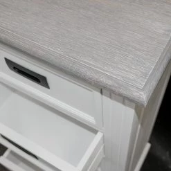 Maison Belfort Commode Nasinu II - Partiellement en paulownia massif - Blanc / Gris ancien 8 Maison Belfort Commode Nasinu II - Partiellement en paulownia massif - Blanc / Gris ancien -Meubles de salle à manger Soldes Magasin kommode weiss 4727796