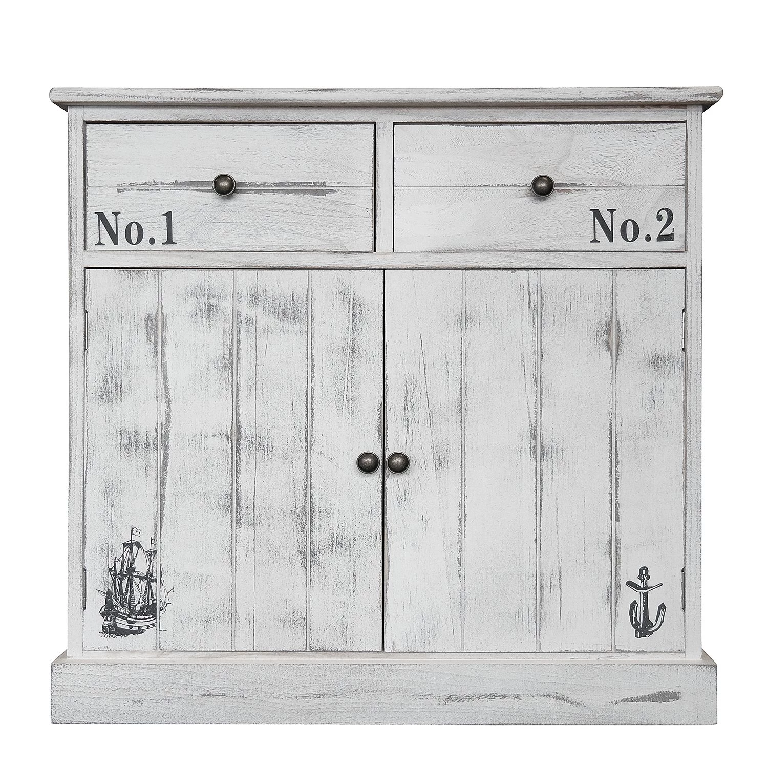 Maison Belfort Commode Nadi II - Partiellement en paulownia massif - Blanc cassé 2 Maison Belfort Commode Nadi II - Partiellement en paulownia massif - Blanc cassé – Image 2