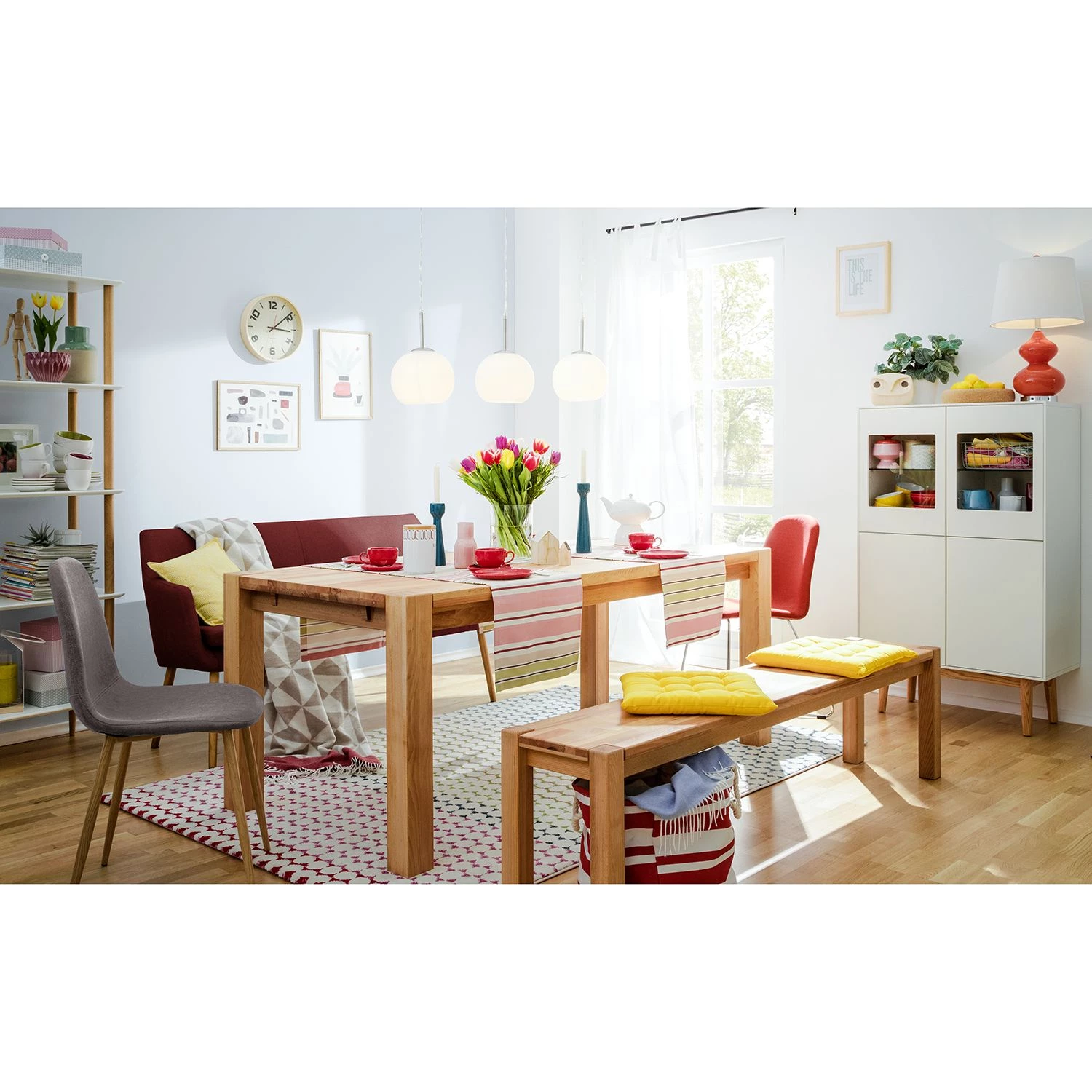 Mørteens Banquette Nicholas II - Rouge foncé 2 Mørteens Banquette Nicholas II - Rouge foncé – Image 2