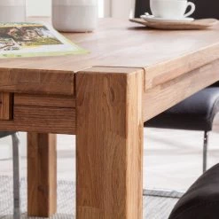 Ars Natura Table RichWOOD - Chêne - 180 x 90 cm -Meubles de salle à manger Soldes Magasin massiver esstisch richwood eiche 180 x 90 cm 3373353