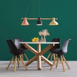 Mørteens Table Avia - Chêne partiellement massif Blanc / 10 Mørteens Table Avia - Chêne partiellement massif Blanc / -Meubles de salle à manger Soldes Magasin pendelleuchte lavaca eisen buche massiv 3 flammig 4278056