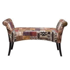 Kare Design Banc capitonné Motley - Hêtre / Textile - Coloré