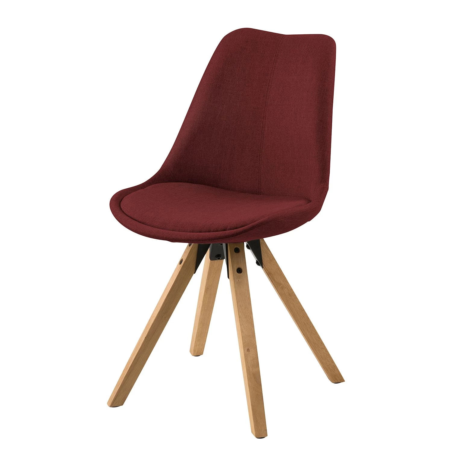 Mørteens Chaises capitonnées Aledas II - Tissu Cors: Rouge foncé - Lot de 2 4 Mørteens Chaises capitonnées Aledas II - Tissu Cors: Rouge foncé - Lot de 2 – Image 4