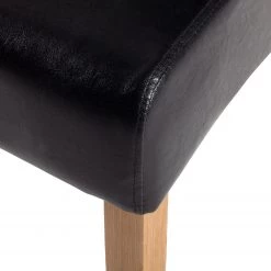 Ars Natura Chaises capitonnées Nello II (lot de 2) - Noir -Meubles de salle à manger Soldes Magasin polsterstuhl nello 2er set kunstleder schwarz 1934730