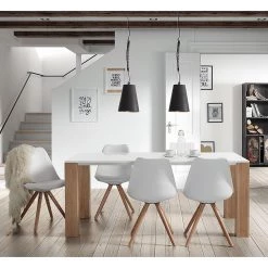 Norrwood Chaises Thirza (lot de 4) - Blanc -Meubles de salle à manger Soldes Magasin polsterstuhl thirza kunstleder kunststoff weiss 1284454