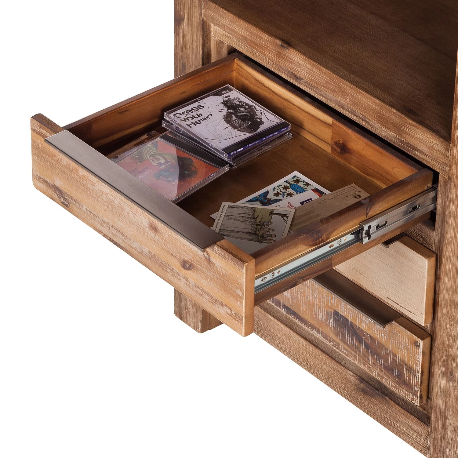 Red Living Étagère Akhatar - Partiellement en acacia massif - Acacia multicolore / Cendré 8 Red Living Étagère Akhatar - Partiellement en acacia massif - Acacia multicolore / Cendré – Image 8