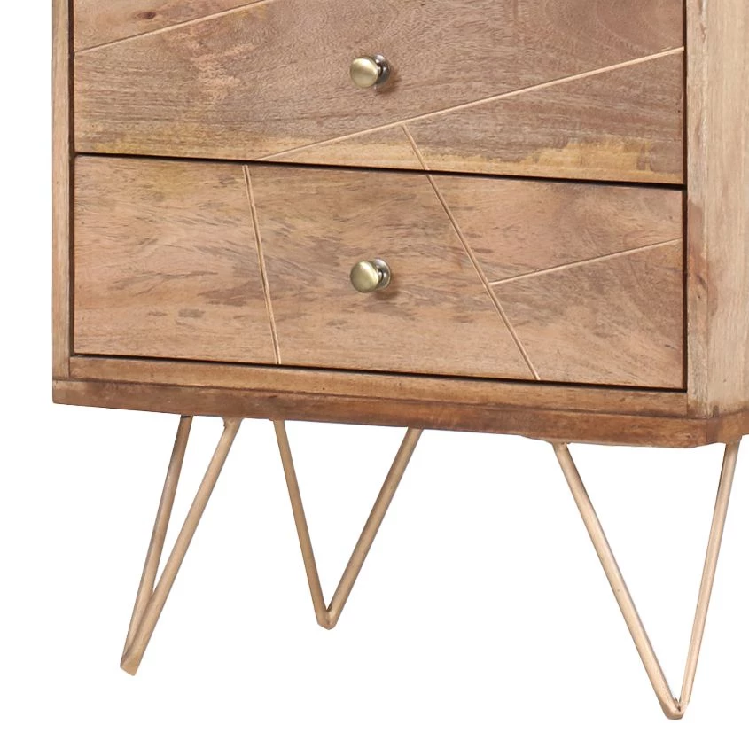 Ars manufacti Étagère Argallo - Manguier massif / Métal - Manguier / Doré 3 Ars manufacti Étagère Argallo - Manguier massif / Métal - Manguier / Doré – Image 3