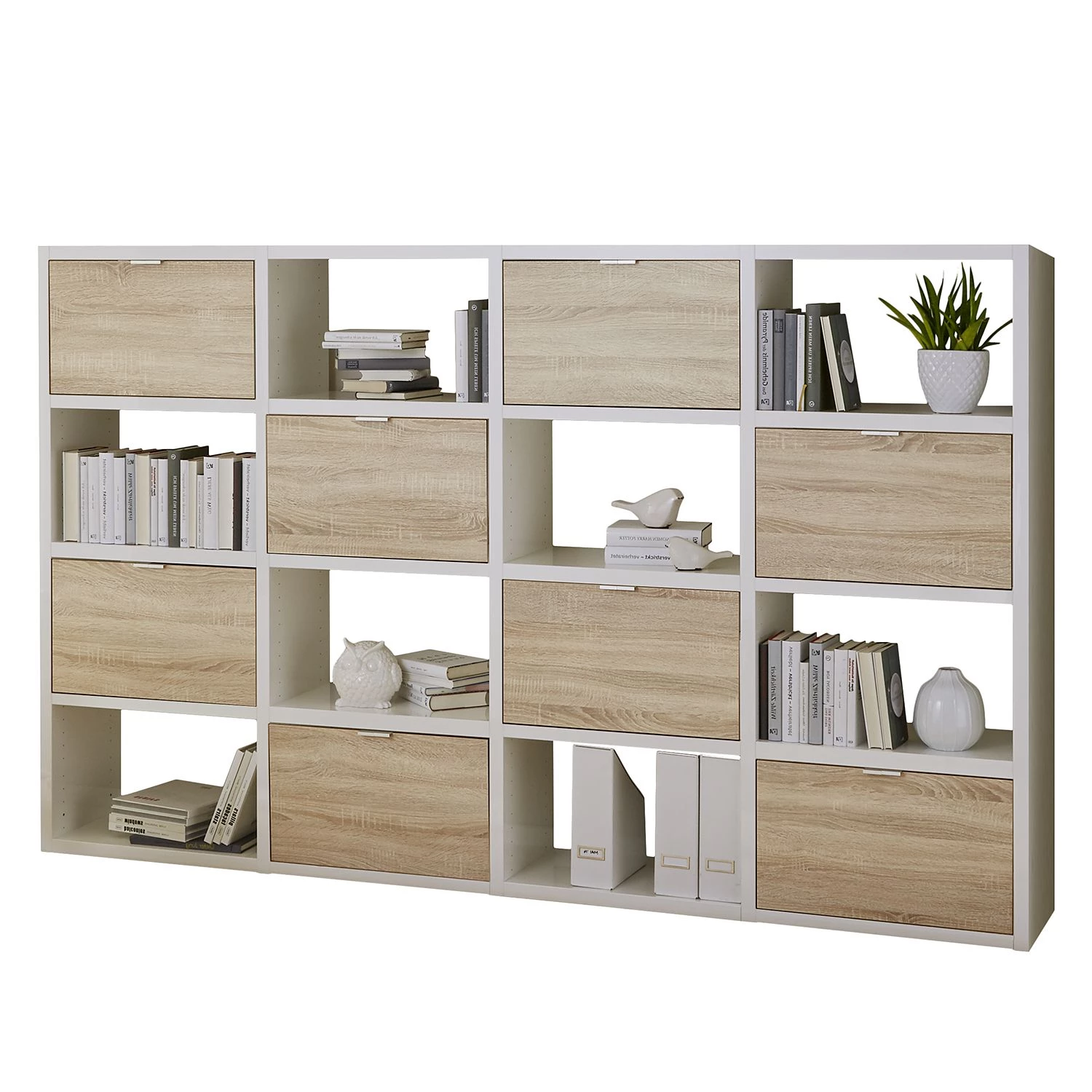 Fredriks Etagère Concept VII - Blanc brillant / Imitiation chêne 1 Fredriks Etagère Concept VII - Blanc brillant / Imitiation chêne