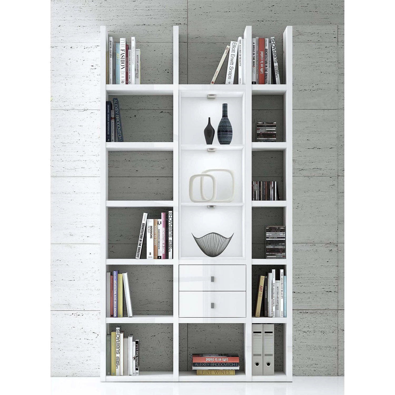 Loftscape Etagère Emporior III - Blanc brillant / Blanc - Avec éclairage 4 Loftscape Etagère Emporior III - Blanc brillant / Blanc - Avec éclairage – Image 4