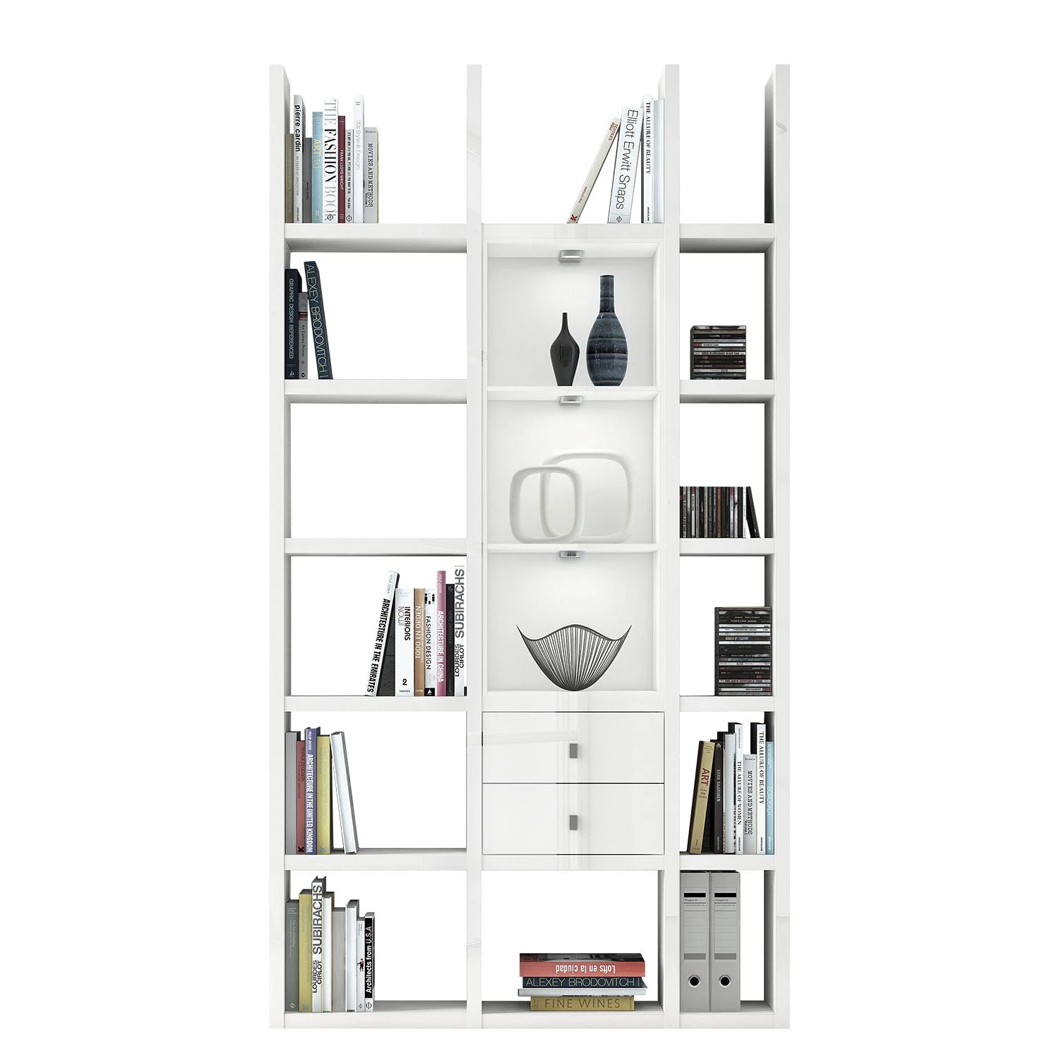 Loftscape Etagère Emporior III - Blanc brillant / Blanc - Avec éclairage 1 Loftscape Etagère Emporior III - Blanc brillant / Blanc - Avec éclairage