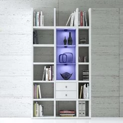 Loftscape Etagère Emporior III - Blanc brillant / Blanc - Avec éclairage 6 Loftscape Etagère Emporior III - Blanc brillant / Blanc - Avec éclairage -Meubles de salle à manger Soldes Magasin regal emporior iii rgb led beleuchtung hochglanz weiss weiss 3397969