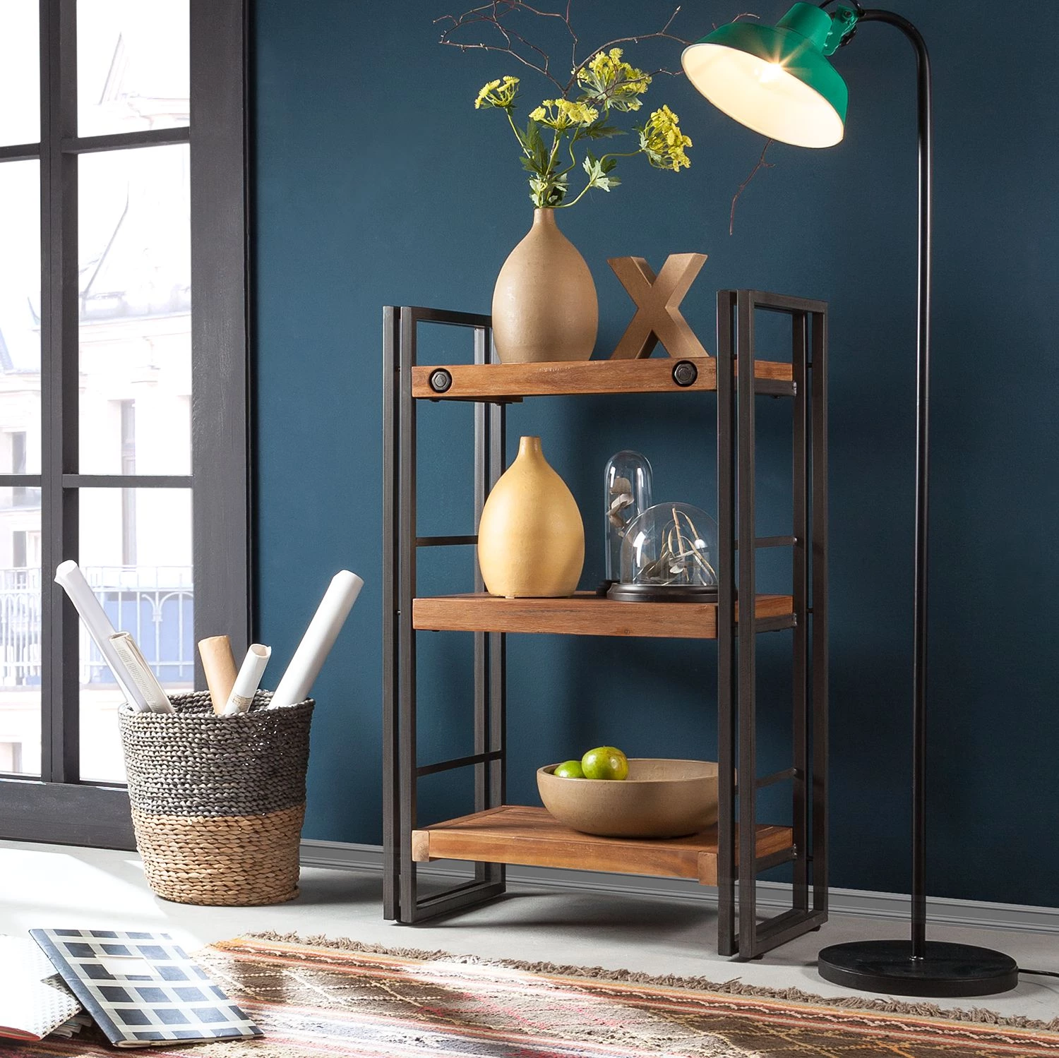 Ars manufacti Étagère Manchester III - Acacia massif / Métal 4 Ars manufacti Étagère Manchester III - Acacia massif / Métal – Image 4