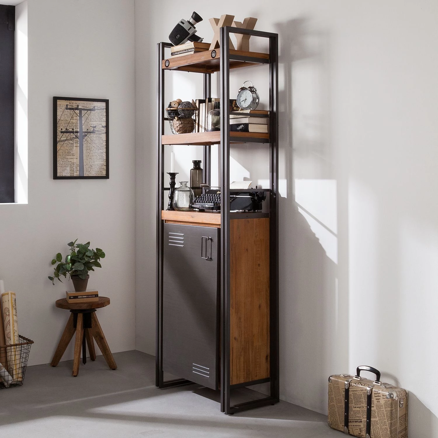 Ars manufacti Étagère Manchester - Acacia massif / Métal 2 Ars manufacti Étagère Manchester - Acacia massif / Métal – Image 2