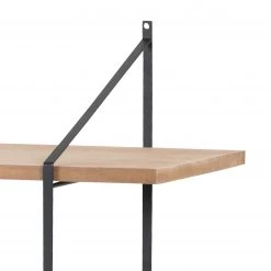 Mørteens Étagère Oxbow II - Paulownia massif / Métal - Paulownia / Noir -Meubles de salle à manger Soldes Magasin regal oxbow ii paulownia massiv paulownia 4562372