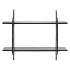 Mørteens Étagère Oxbow II - Paulownia massif / Métal - Paulownia Noir -Meubles de salle à manger Soldes Magasin regal oxbow ii paulownia massiv schwarz 4562380