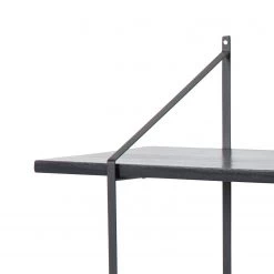 Mørteens Étagère Oxbow II - Paulownia massif / Métal - Paulownia Noir -Meubles de salle à manger Soldes Magasin regal oxbow ii paulownia massiv schwarz 4562388